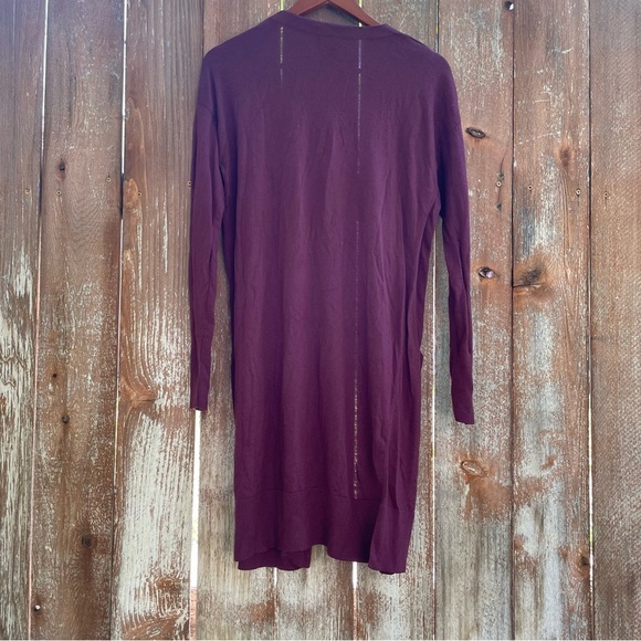 HALOGEN Women’s Burgundy Soft Open Front‎ Cardigan Viscose Cashmere Size Small - Picture 10 of 12
